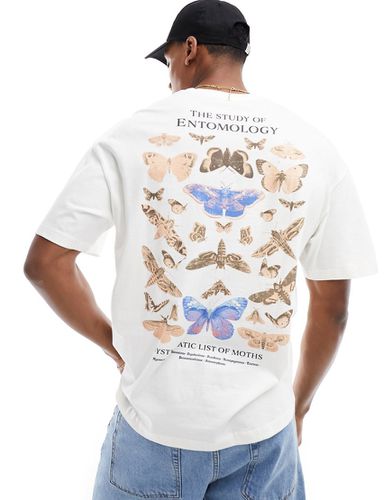 T-shirt oversize color latticello con stampa di entomologia sul retro - Jack & Jones - Modalova