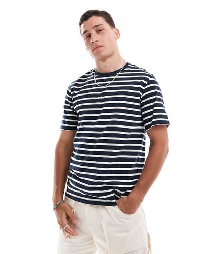 T-shirt bianca a righe - Jack & Jones - Modalova