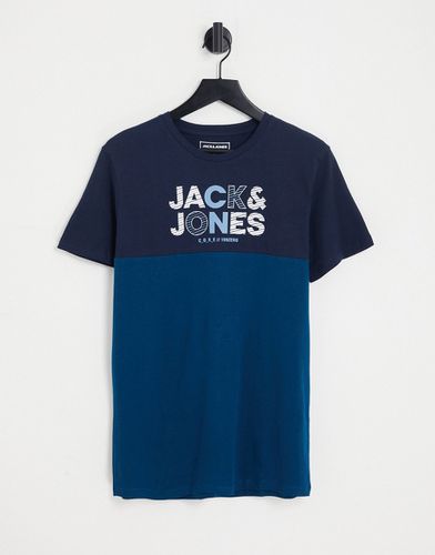 T-shirt girocollo con logo - Jack & Jones - Modalova