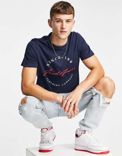 T-shirt girocollo con logo - Jack & Jones - Modalova