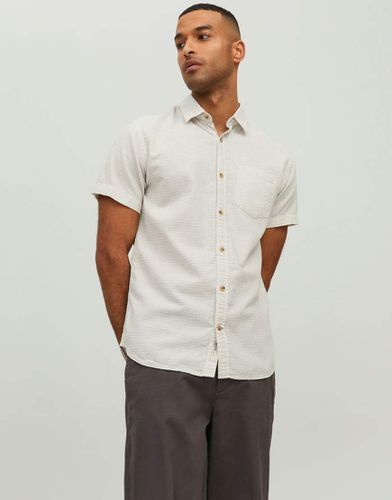 Camicia a maniche corte beige - Jack & Jones - Modalova