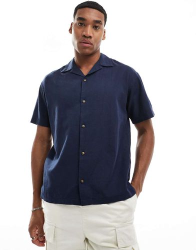 Camicia in lino con rever - Jack & Jones - Modalova