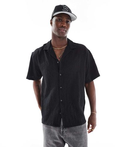 Chemise en crépon avec col à revers et manches courtes - Jack & Jones - Modalova