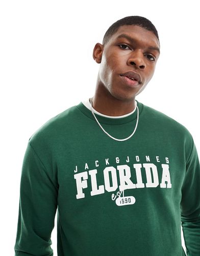 Felpa con stampa "Florida" - Jack & Jones - Modalova