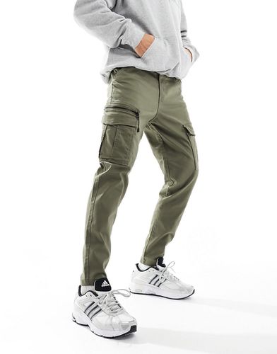 Intelligence - Pantaloni affusolati cargo kaki - Jack & Jones - Modalova