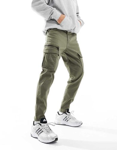 Intelligence - Pantaloni affusolati cargo kaki - Jack & Jones - Modalova