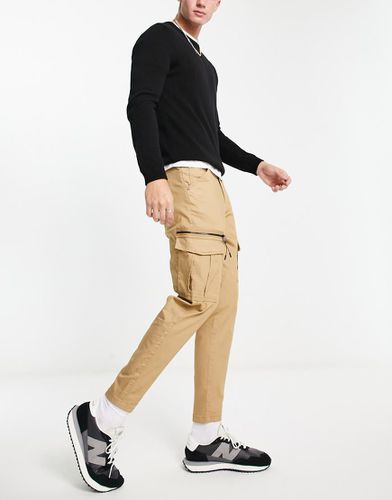 Intelligence - Pantaloni cargo affusolati beige - Jack & Jones - Modalova