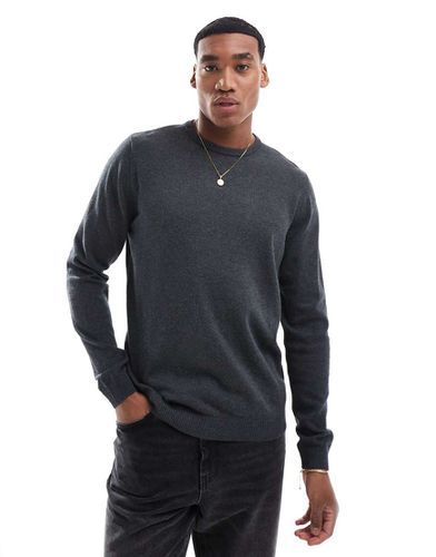 Maglione girocollo scuro mélange - Jack & Jones - Modalova