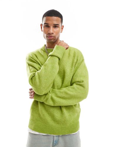 Maglione oversize soffice girocollo lime - Jack & Jones - Modalova