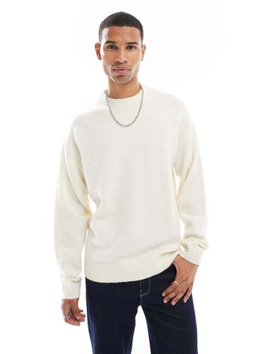 Maglione oversize soffice girocollo color crema - Jack & Jones - Modalova