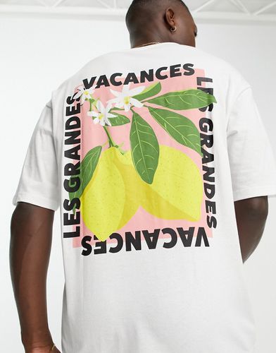 Originals - T-shirt oversize bianca con stampa di frutta - Jack & Jones - Modalova