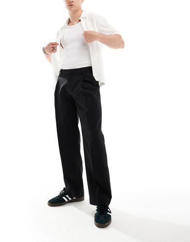 Pantaloni eleganti neri a fondo ampio con piega sul davanti - Jack & Jones - Modalova