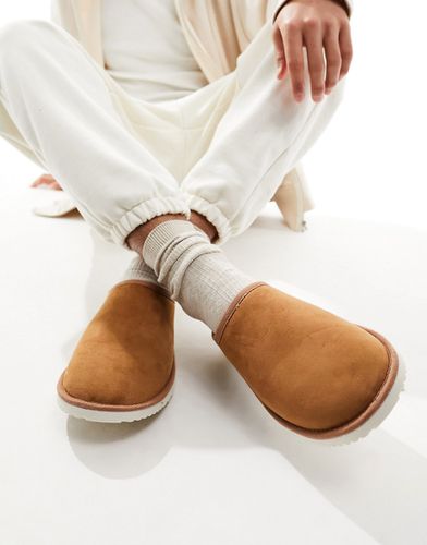 Pantofole in camoscio sintetico color cuoio - Jack & Jones - Modalova
