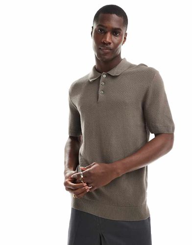 Premium - Polo in maglia color moka - Jack & Jones - Modalova