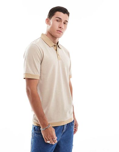 Premium - Polo in piqué beige color block - Jack & Jones - Modalova