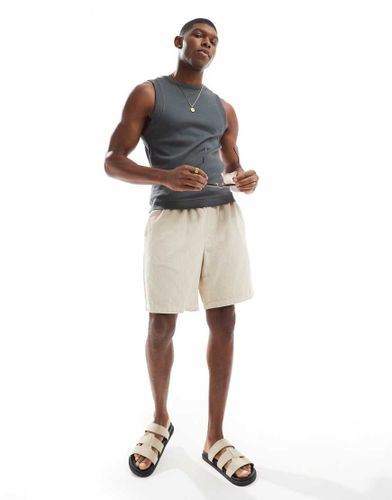 Short coupe ample en velours côtelé - Crème - Jack & Jones - Modalova