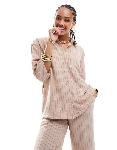 Camicia ampia beige a righe in coordinato - JDY - Modalova