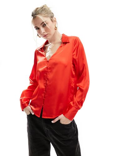 Camicia rossa con scollo a V e bottoni - JDY - Modalova