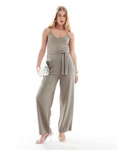 Tuta jumpsuit color pietra con spalline sottili - JDY - Modalova