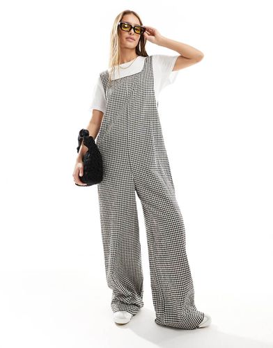 Tuta jumpsuit in seersucker a quadri neri - JDY - Modalova