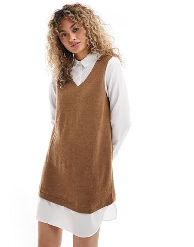 Vestito camicia e maglione 2 in 1 marrone - JDY - Modalova