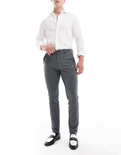 Pantaloni eleganti slim a spina di pesce mélange - JJ Rebel - Modalova