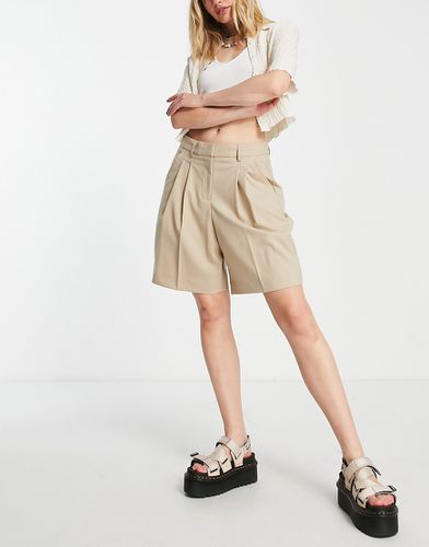 Pantaloncini comodi sartoriali beige a pieghe - JJXX - Modalova