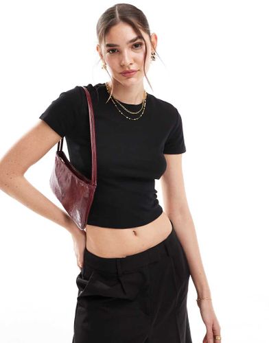 ONLY - T-shirt court ajusté - Noir - Only - Modalova