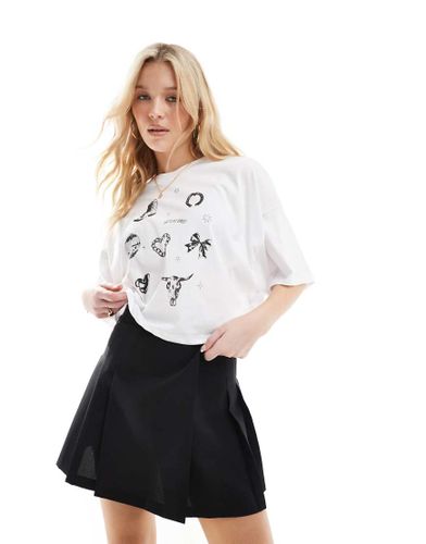 T-shirt crop top avec imprimé style cowgirl - Only - Modalova