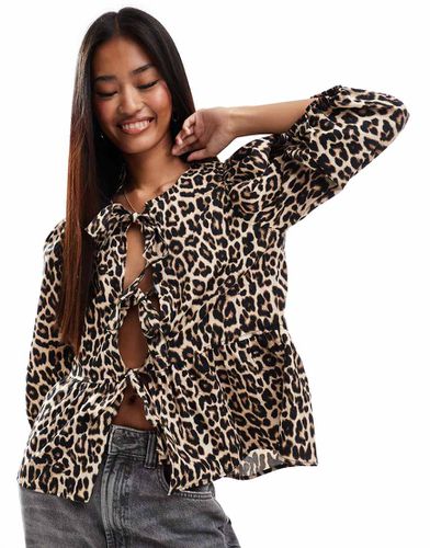 Top con stampa animalier e fiocchi - ONLY - Modalova