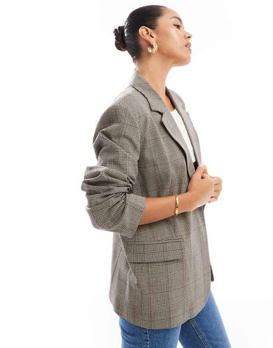 Blazer oversize beige a quadri - ONLY - Modalova