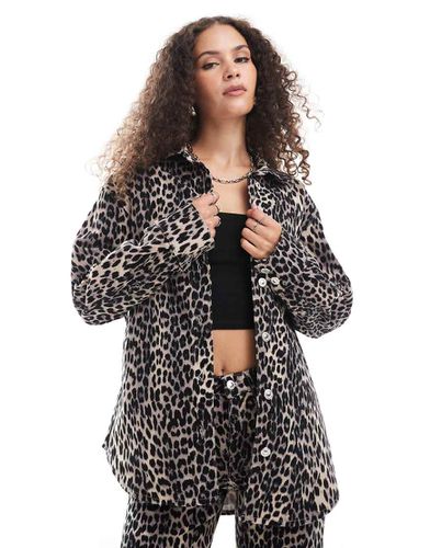 Camicia giacca oversize con stampa leopardata in coordinato - ONLY - Modalova