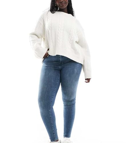 Jeans skinny push up blu a vita medio alta - Only Curve - Modalova