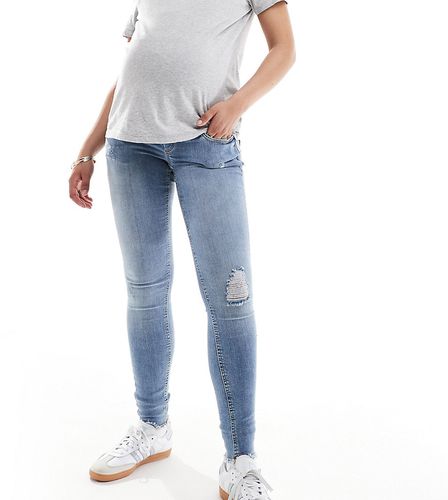 Blush - Jeans skinny medio con fondo sfrangiato - Only Maternity - Modalova