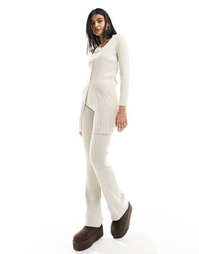 Pantaloni ampi in maglia beige in coordinato - ONLY - Modalova