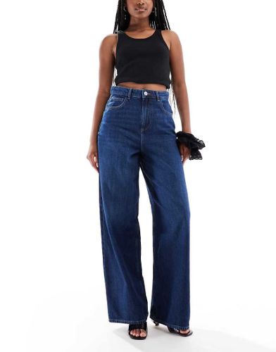 Paulina - Jean baggy taille haute - foncé - Only - Modalova