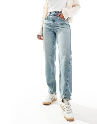 Robyn - Jeans dritti a vita alta medio tinto con cuciture intrecciate - ONLY - Modalova