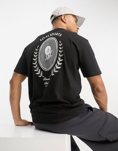 T-shirt oversize nera con stampa "Lo-Fi Sports" sul retro - ONLY & SONS - Modalova