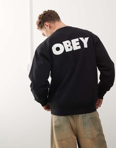 Bold - Felpa nera con stampa del logo - Obey - Modalova