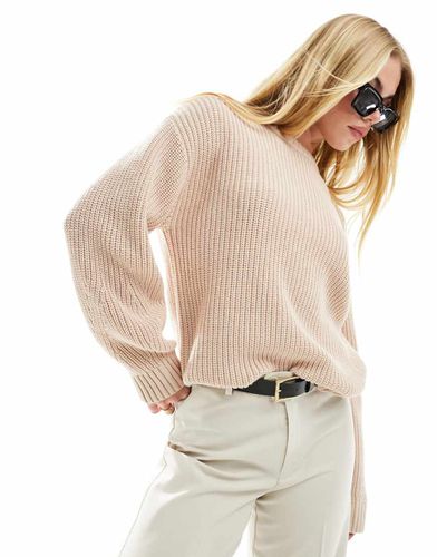 Maglione in misto lana a coste beige - Other Stories - Modalova