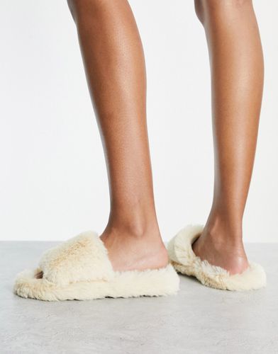 Pantofole stile sliders color crema super soffici - Loungeable - Modalova