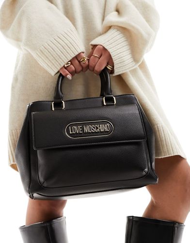 Borsa da spalla nera con manico superiore - Love Moschino - Modalova