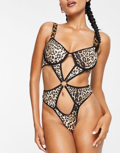 Body leopardato con cut-out - Love & Other Things - Modalova