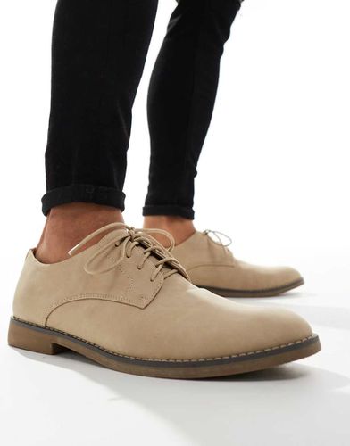 Scarpe stringate in camoscio color crema - London Rebel X - Modalova