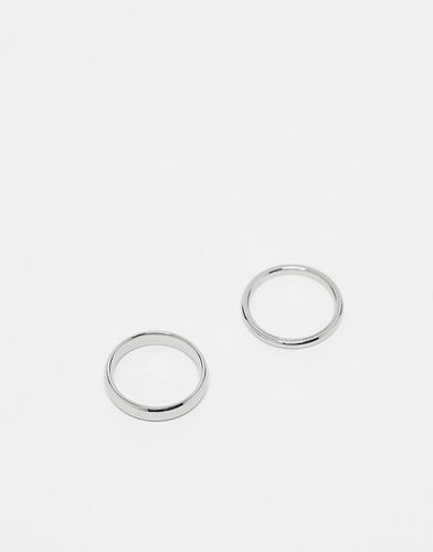 Confezione di anelli color in acciaio inossidabile da 4 mm e 2 mm - LOST SOULS - Modalova