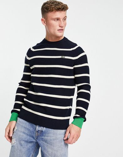 Maglione blu marino a righe - Lacoste - Modalova