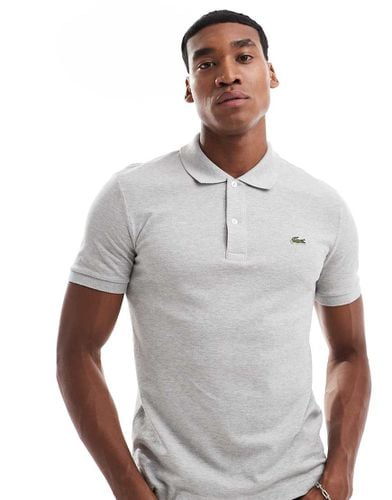 Polo piqué slim fit mélange con logo - Lacoste - Modalova