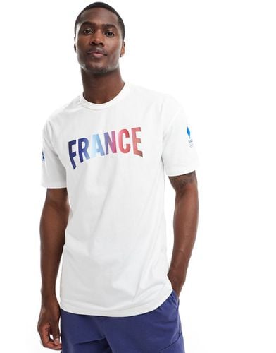 T-shirt con stampa della squadra Francia Olimpiadi 2024 sul retro, colore marshmallow - Le Coq Sportif - Modalova