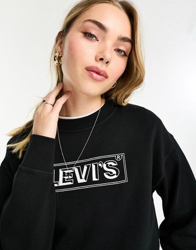 Felpa nera con etichetta del logo - Levi's - Modalova