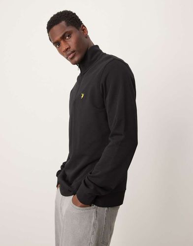 Felpa nera con zip corta - Lyle & Scott - Modalova